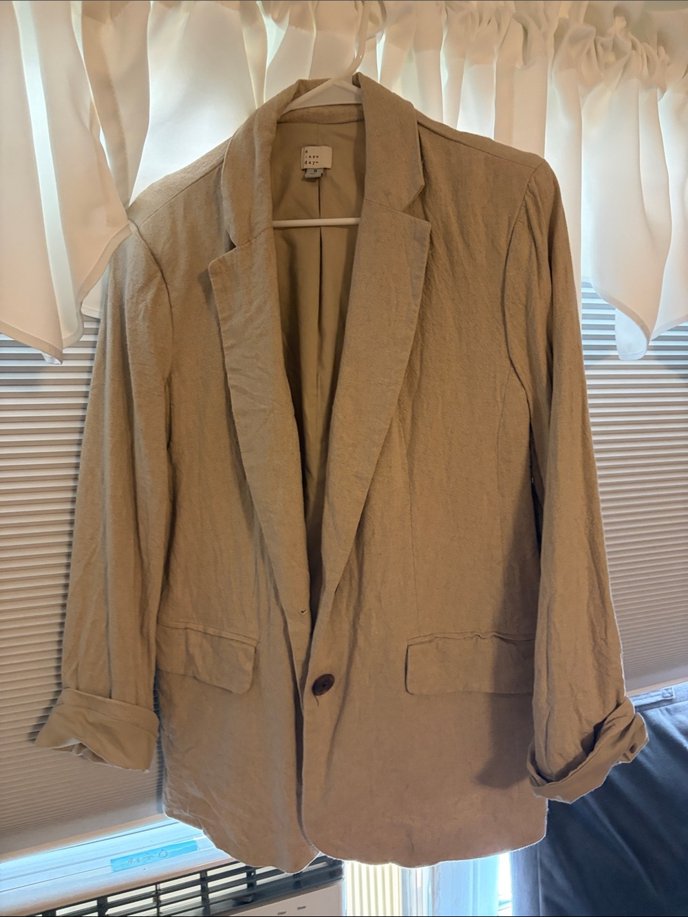 a new day Tan Single-Button Women's Blazer
